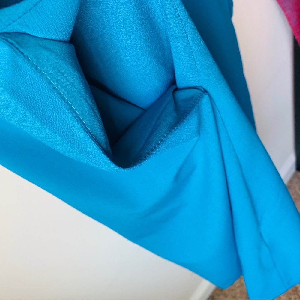 Teal-Turquoise Blue A-Line Dress By Closet London - Picture 10 of 10